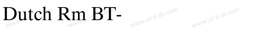 Dutch Rm BT字体转换